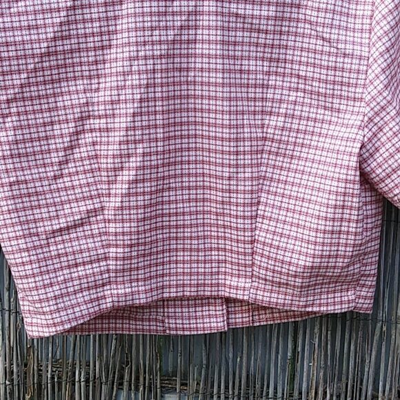 Brandy Melville / John Galt Vivian Red White Plaid Soft Button Down Crop Top - Picture 12 of 13